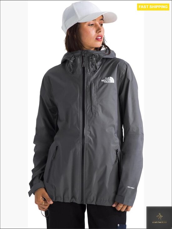 Jackets & Blazers - Waterproof Rain Jacket with Adjustable Hood Pit-Zip Venting Lightweight Nylon